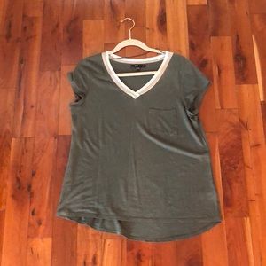 A green tee shirt